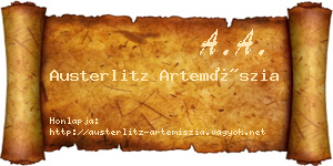 Austerlitz Artemíszia névjegykártya